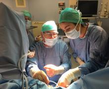 2017/01/13 Some pictures of theoretical and practical course of urogynecology technique of inserting the sling In-Out, which was attended by Drs Raffaella Di RAMIO, Francesca Simoncini and Angela Martoccia