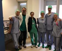 2017/01/13 Some pictures of theoretical and practical course of urogynecology technique of inserting the sling In-Out, which was attended by Drs Raffaella Di RAMIO, Francesca Simoncini and Angela Martoccia