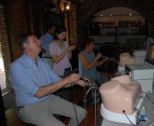 07-08.06.2019 Some moments of the workshop of the intensive course in small groups on the use of the Office Hysteroscopy held at the welcoming and fascinating medieval tower Cagliostro of the Three Kings at Poggio Berni