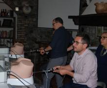 07-08.06.2019 Alcuni momenti del laboratorio del corso intensivo a piccoli gruppi sull'utilizzo della Office Hysteroscopy tenutosi presso l'accogliente ed affascinante torre medioevale Cagliostro dei Tre Re a Poggio Berni