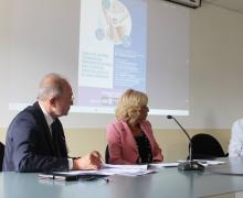 Alcuni momenti della presentazione del Centro Specialistico per la Salute Intima Femminile da parte delle Autorità Sanitare e dei Medici dell'Unità Operativa Complessa di Ostetricia e Ginecologia dell'Ospedale di Stato della Repubblica di San Marino