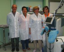 Some participants of intensive theoretical and practical, individuals or in small groups, the laser technique MonnaLisa Touch