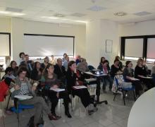 Some moments of the theoretical and practical course in small groups on the use of color doppler in obstetrics