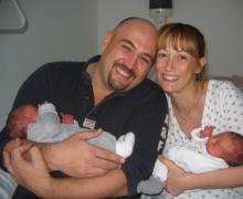 On 29 and 30 April 2014 across midnight, born Cecilia and Allison Massari, including the immense happiness of parents and staff of the Department