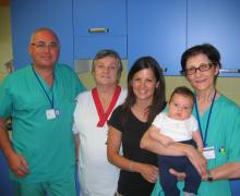 6/26/2014 Born Ludovico Beccari, the son of Martha Amadori and Dennis Beccari. The first images of Ludovico with our Midwife Marta.