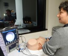 28-29.11.2014 Alcuni momenti del laboratorio del corso intensivo a piccoli gruppi sull'utilizzo della Office Hysteroscopy