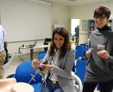 28-29.11.2014 Alcuni momenti del laboratorio del corso intensivo a piccoli gruppi sull'utilizzo della Office Hysteroscopy