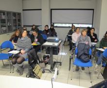 Some moments of the theoretical and practical course on use of' ultrasound as part of  Midwife in scope of his business