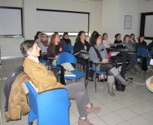 Some moments of the theoretical and practical course on use of' ultrasound as part of  Midwife in scope of his business