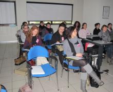 Some moments of the theoretical and practical course on use of' ultrasound as part of  Midwife in scope of his business