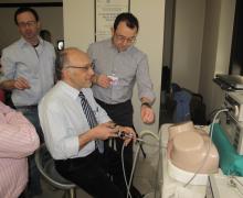 12-13.03.2011 Alcuni momenti del laboratorio del corso intensivo teorico-pratico a piccoli gruppi sull'utilizzo della Office Hysteroscopy