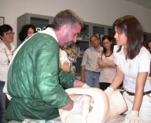 16.05.2009 Alcuni momenti del corso teorico-pratico sulla gestione della distocia di spalla tenuto dal Dott. Antonio Ragusa