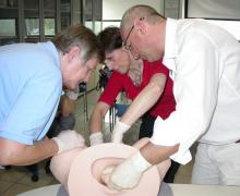 17.05.2009 Some moments of the theoretical and practical course on use of the vacuum extractor from Prof. Aldo Vacca emergency in the delivery room