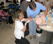 17.05.2009 Some moments of the theoretical and practical course on use of the vacuum extractor from Prof. Aldo Vacca emergency in the delivery room