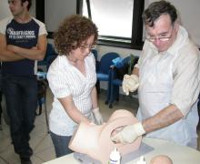 17.05.2009 Some moments of the theoretical and practical course on use of the vacuum extractor from Prof. Aldo Vacca emergency in the delivery room