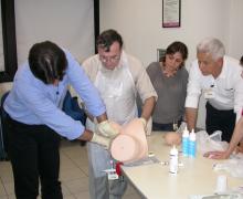 17.05.2009 Alcuni momenti del corso teorico-pratico sull'utilizzo della ventosa ostetrica da parte del Prof. Aldo Vacca in caso di emergenza in sala parto