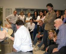 17.05.2009 Alcuni momenti del corso teorico-pratico sull'utilizzo della ventosa ostetrica da parte del Prof. Aldo Vacca in caso di emergenza in sala parto