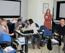 25-26.11.2011 Alcuni momenti del laboratorio del corso intensivo teorico-pratico a piccoli gruppi sull'utilizzo della Office Hysteroscopy