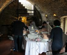 22-23.05.2015 Alcuni momenti del laboratorio del corso intensivo a piccoli gruppi sull'utilizzo della Office Hysteroscopy tenutosi presso l'accogliente ed affascinante torre medioevale Cagliostro dei Tre Re a Poggio Berni