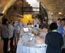 22-23.05.2015 Alcuni momenti del laboratorio del corso intensivo a piccoli gruppi sull'utilizzo della Office Hysteroscopy tenutosi presso l'accogliente ed affascinante torre medioevale Cagliostro dei Tre Re a Poggio Berni