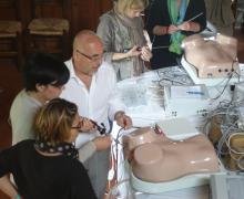 22-23.05.2015 Alcuni momenti del laboratorio del corso intensivo a piccoli gruppi sull'utilizzo della Office Hysteroscopy tenutosi presso l'accogliente ed affascinante torre medioevale Cagliostro dei Tre Re a Poggio Berni